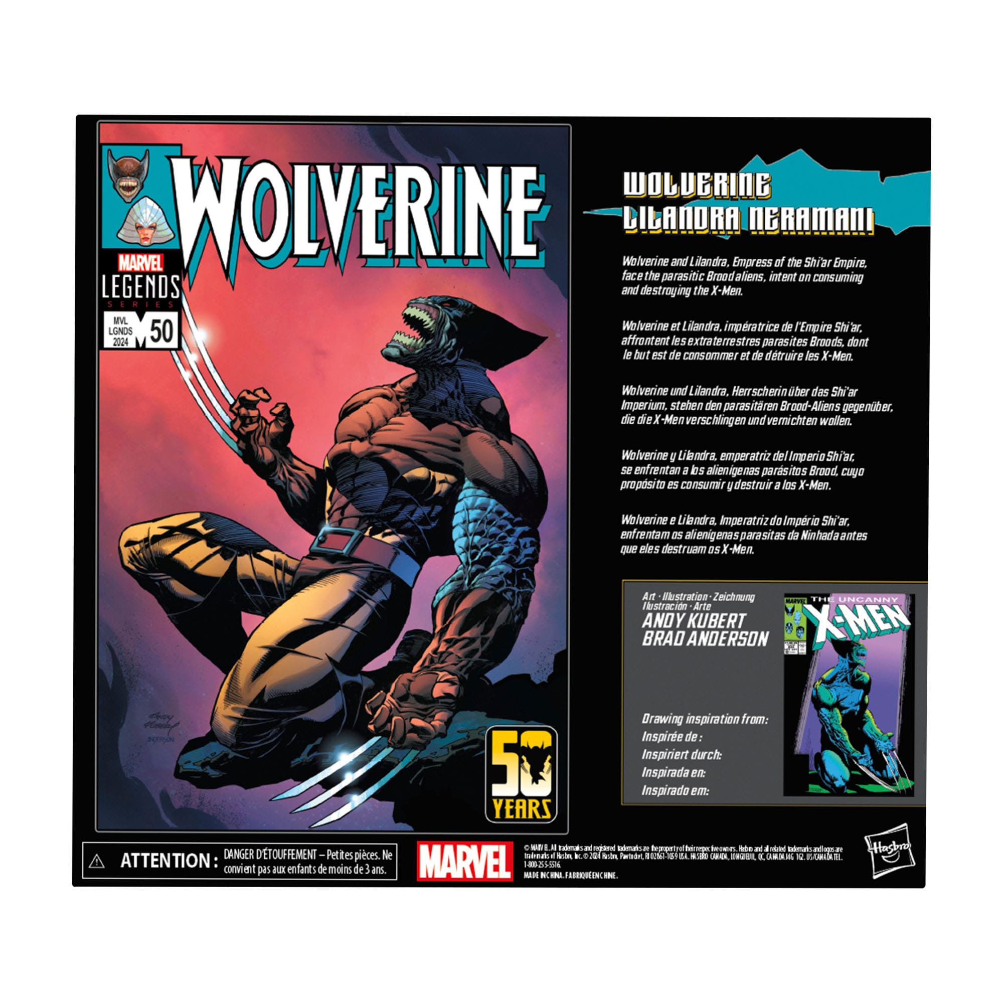 Wolverine 50th Anniversary Marvel Legends Actionfiguren 2er-Pack Wolverine & Lilandra Neramani 15 cm HASF9034 5010996202109