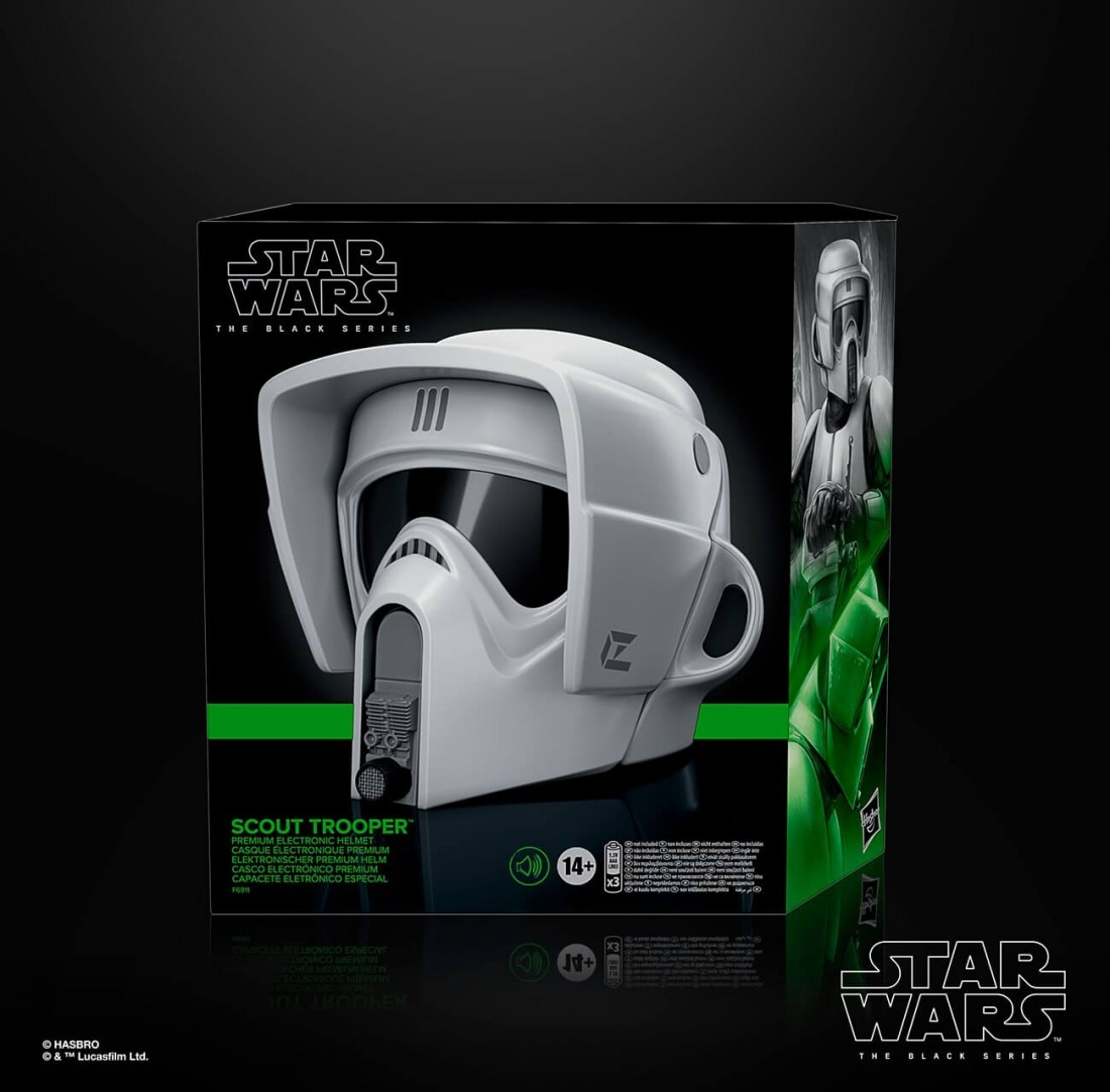 Star Wars The Black Series Electronic Helmet Biker Scout   5010994197131