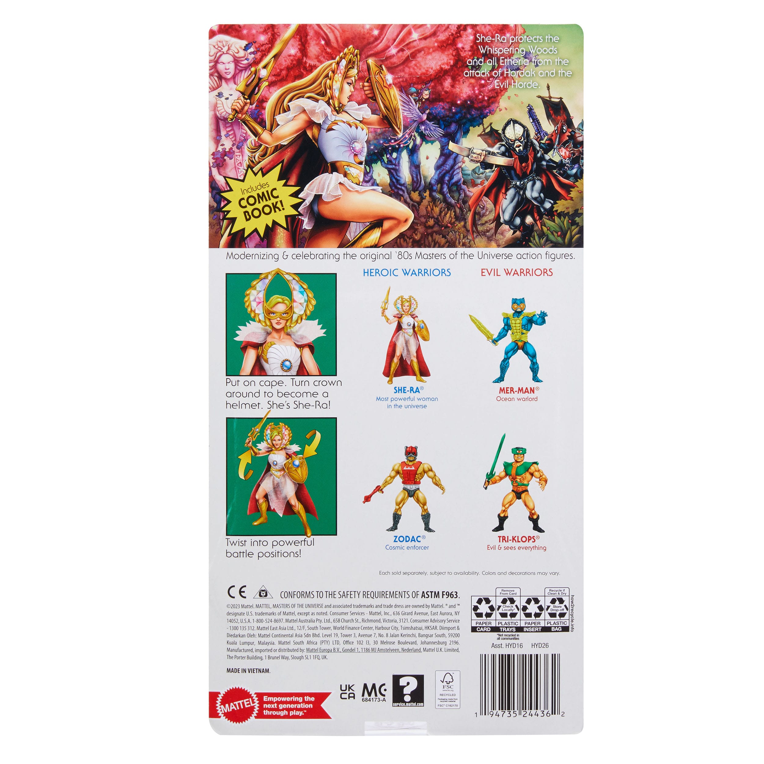 US Import!!!Masters of the Universe Origins Actionfigur Princess of Power: She-Ra 14 cm US Karte MATTHYD26 0194735244362