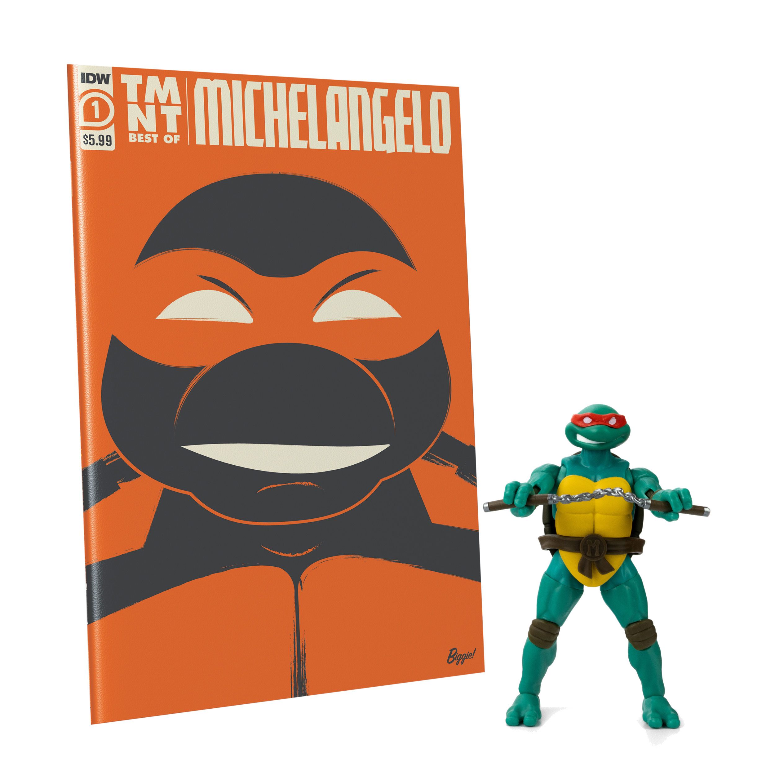 Teenage Mutant Ninja Turtles BST AXN x IDW Actionfigur & Comic Michelangelo Exclusive 13 cm TLSBATMNTMICCOM01 850018355827
