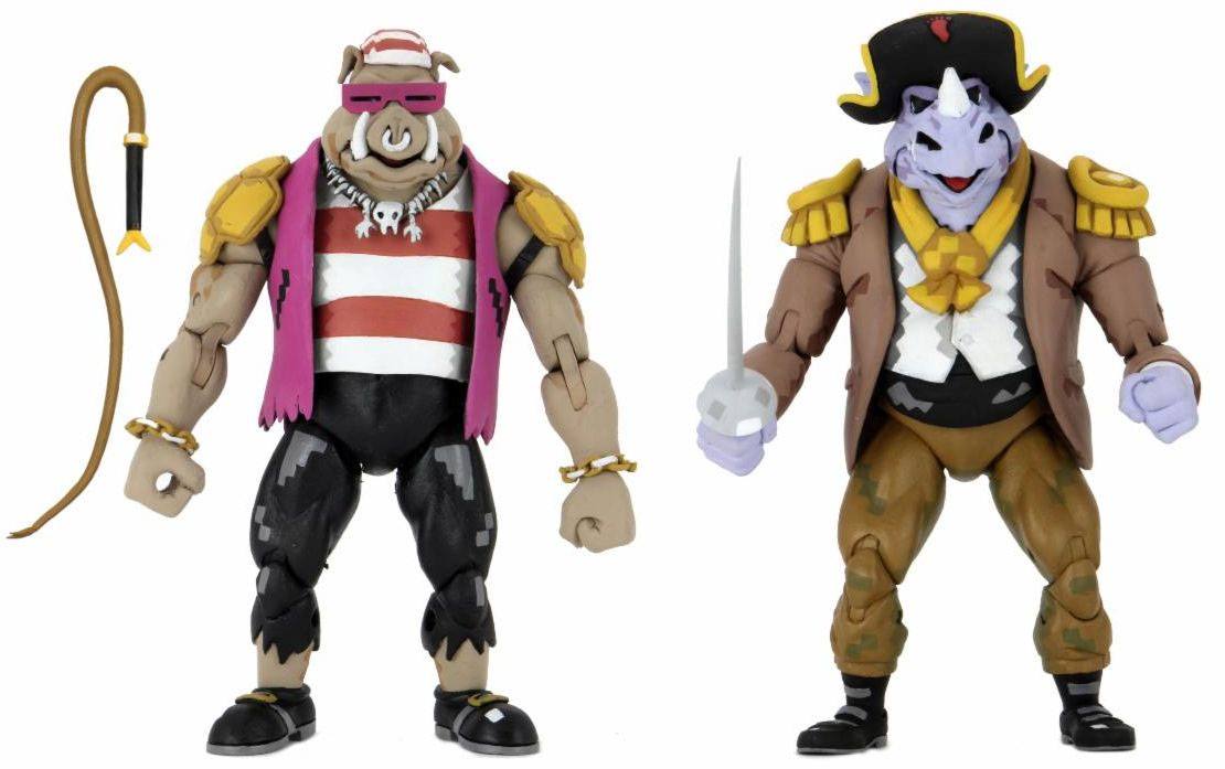 TMNT: Turtles In Time - 7" Scale Action Figure - Pirate Rocksteady & Bebop 2-Pack NECA54176 634482541760